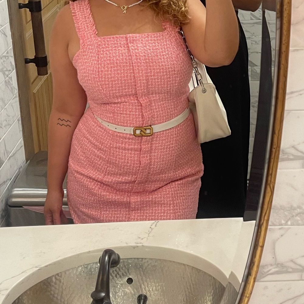 Pink Summer Dress with belt